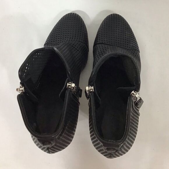 rag & bone Margot Western Boots Perforated Leather Black Size 36 1/2 - Picture 7 of 14